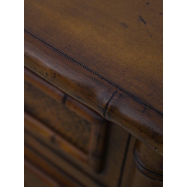 1990s Pair of Tommy Bahama Bamboo Form Island Style Nightstands For Sale - Image 16 of 17