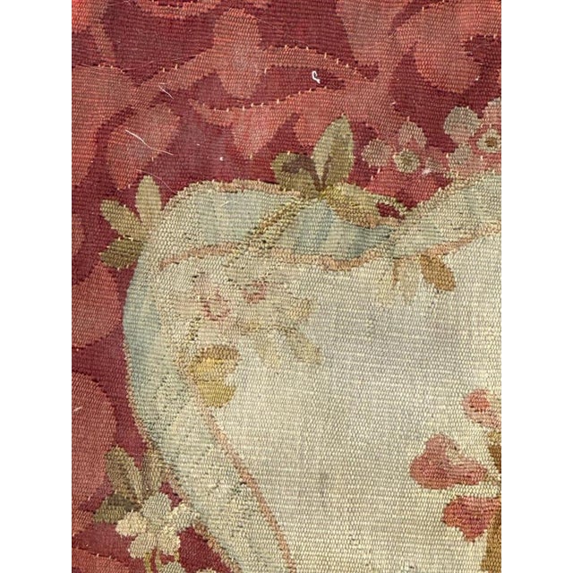French Aubusson Tapestry Cover, 1890s For Sale - Image 6 of 18