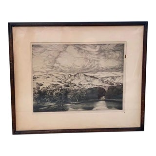 Ernest Haskell Early Pencil Signed Etching “Mirror of the Goddess” For Sale