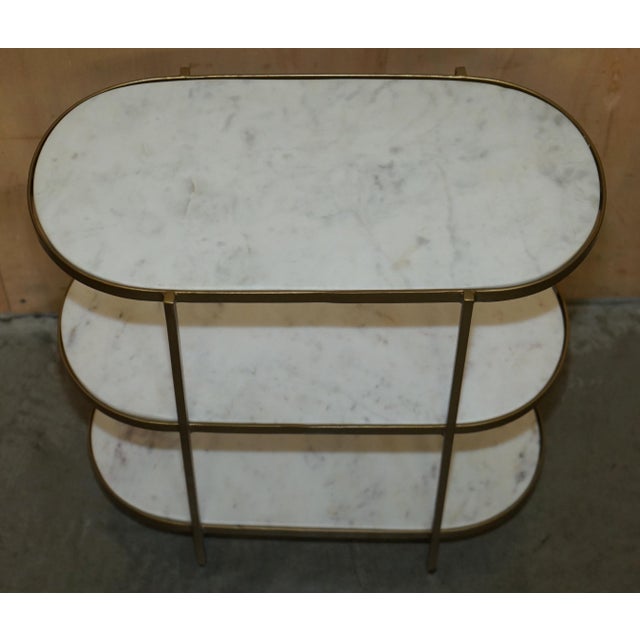 Vintage Italian Carrara Marble Side Tables, Set of 2 For Sale - Image 4 of 18