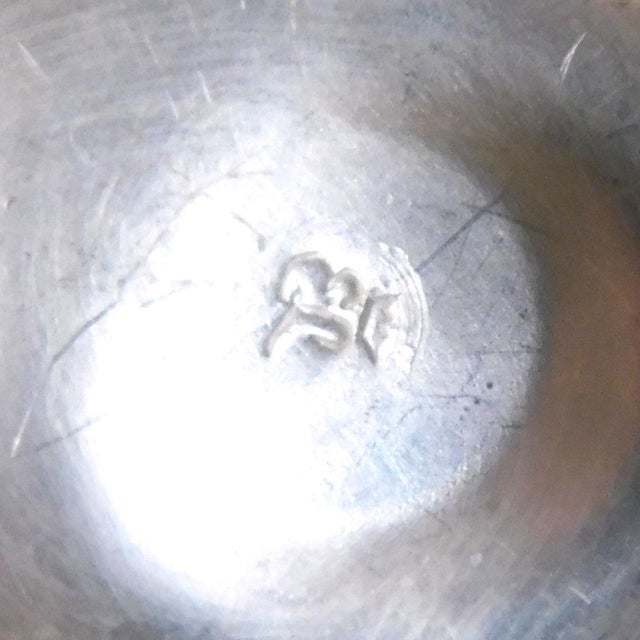 1940s Edward Latham Large Cut Crystal Carafe Jug Bottle Decanter With Silver Top For Sale - Image 11 of 11