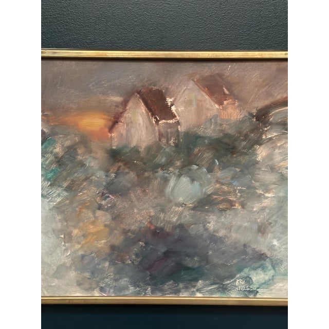 Kai Nielsen, Afton, 1960s, Oil Painting on Panel, Framed For Sale - Image 4 of 18