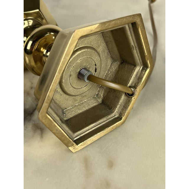 Vintage Italian Brass Table Lamps, 1980s, Set of 3 For Sale - Image 6 of 18