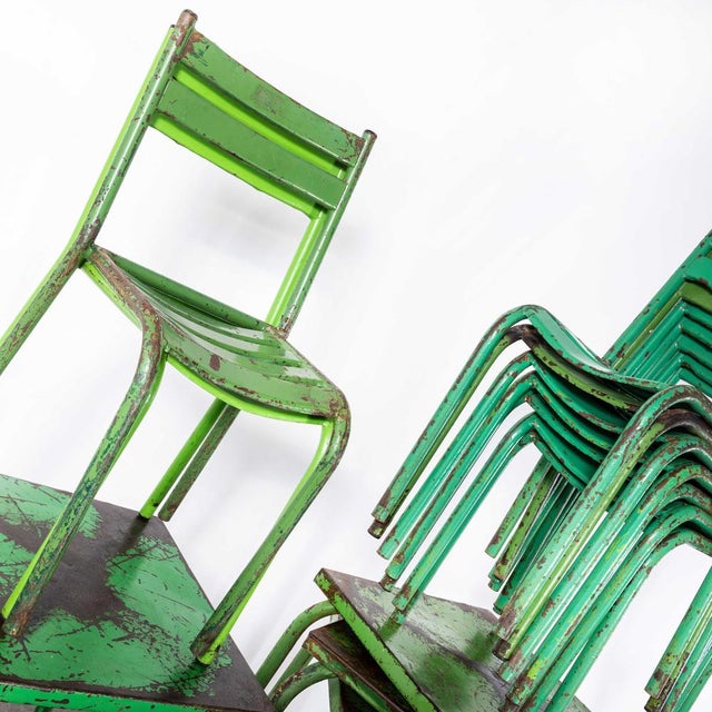 Vintage French Outdoor Table and Chairs, 1950s, Set of 2 For Sale - Image 4 of 7