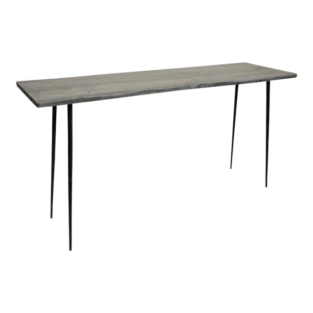 Grey Plank Simple Console Table For Sale