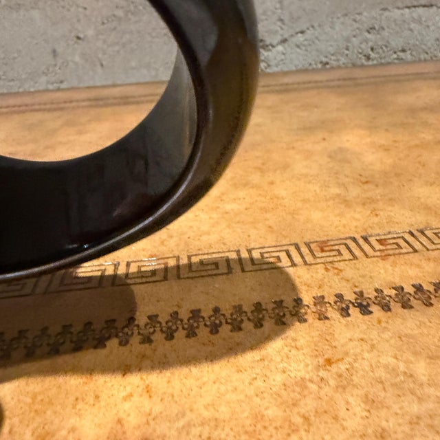 Black Acrylic or Lucite Bangle Bracelet Mid Century Modern For Sale - Image 10 of 13