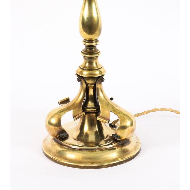 Antique French Art Nouveau Ormolu Table Lamp, Late 19th Century For Sale - Image 12 of 18