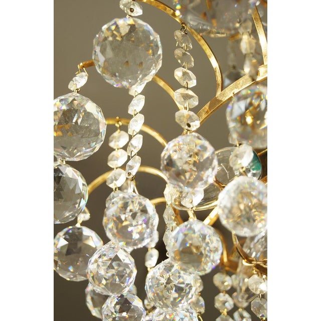 1950s Crystal Glass Ceiling Lamp from Christoph Palme For Sale - Image 5 of 10