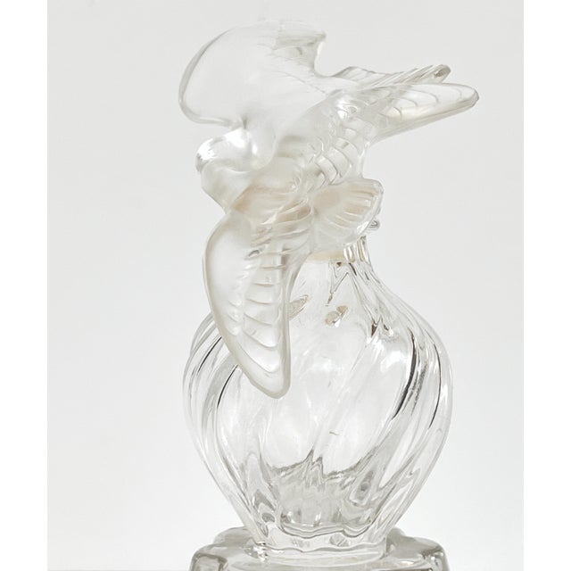 Vintage Lalique Perfume Bottle Nina Ricci’s L’air Du Temps Two Doves Stopper France Signed “Lalique” 1960s 4" Tall Perfume...