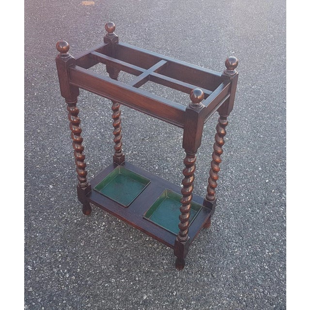 Early 20th Century Barley Twist Umbrella / Cane Stand For Sale - Image 4 of 8