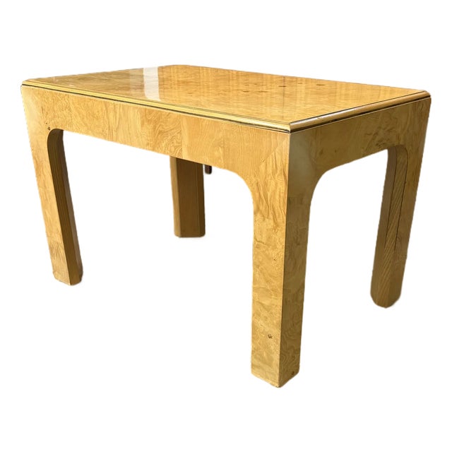 1980s Attributed Henredon Scene Two Burl Wood Side Table For Sale