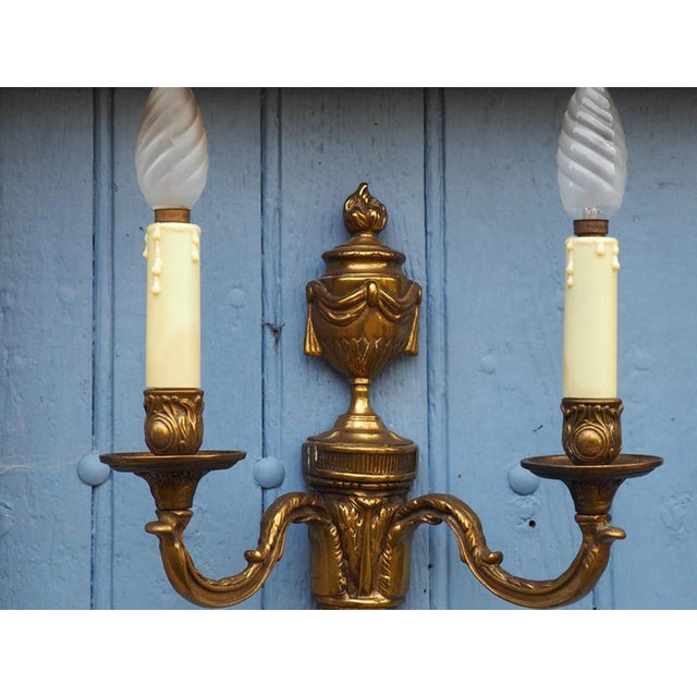 1940s Vintage French Empire Style Wall Sconces, 1940s, Set of 2 For Sale - Image 5 of 10