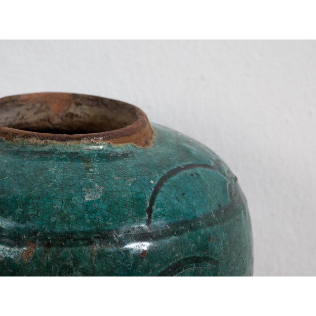 Antique Chinese Green Vase For Sale - Image 3 of 8