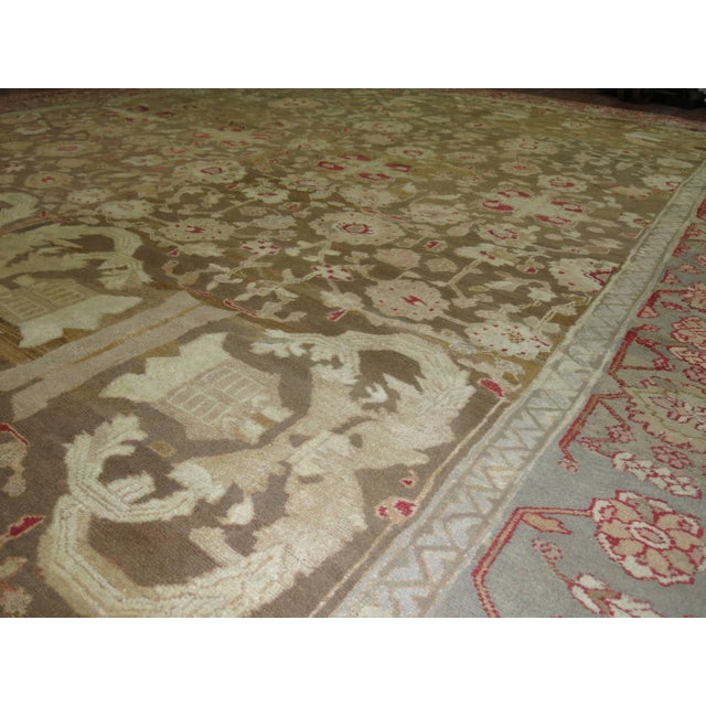 Zabihi Collection Oversize Indian Antique Agra Carpet For Sale - Image 4 of 12