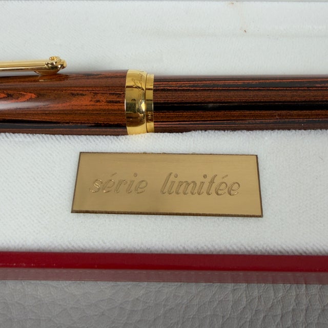 Brown Ebonite Brun Clair M Fountain Pen from Louis Cartier, 1990s For Sale - Image 8 of 13