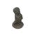 Stone Chinese Dark Gray Stone Anjali Mudra Standing Cute Lohon Monk Statue For Sale - Image 7 of 8