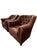 Restoration Hardware Distressed Leather Club Chairs, Pair – Tufted English Library Lounge Chairs With Rolled Arms & Brass Casters For Sale - Image 6 of 18