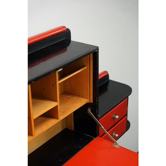 Black Art Deco Secretaire, 1930s For Sale - Image 8 of 18