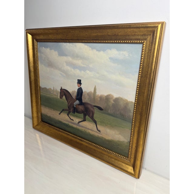 1887 Victorian Equestrian Portrait of a Gentleman & Bay Horse in Hyde Park For Sale - Image 11 of 18