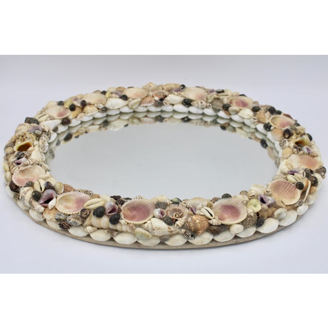 Vintage Seashell Wall Mirror For Sale - Image 4 of 8