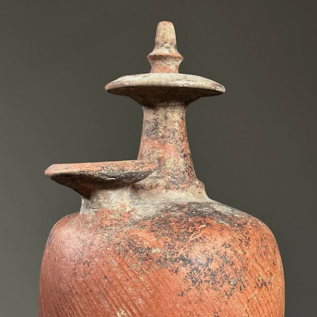 Antique 18th C. Indonesian Kendi Wood Fired Terracotta Water Vessel For Sale In Philadelphia - Image 6 of 7