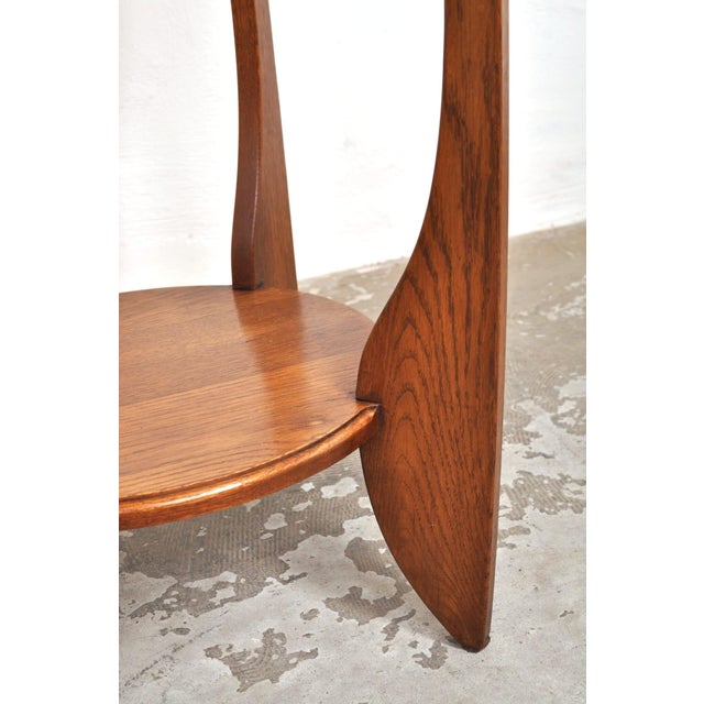 Vintage Art Deco Side Table in Oak, 1920s For Sale - Image 4 of 8