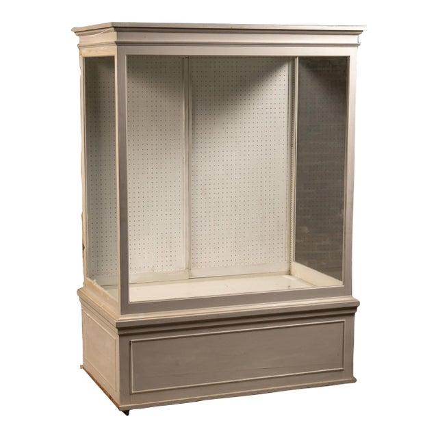 Vintage Glass-Front Retail Display Showcase Cabinet For Sale