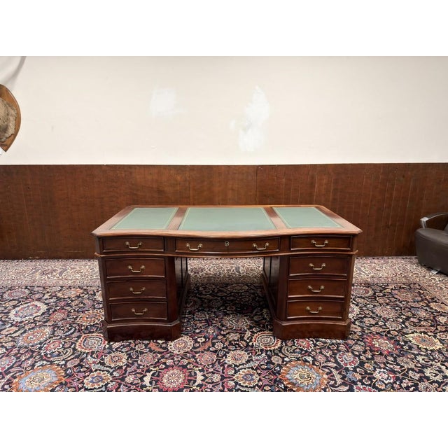 English Chesterfield Desk in Teak For Sale - Image 4 of 18