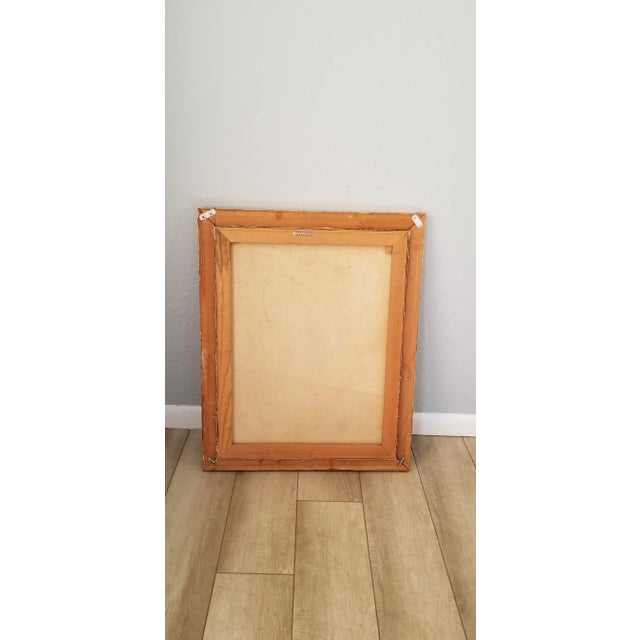 Black 1970s Vintage Nun With Child Abstract Painting For Sale - Image 8 of 10