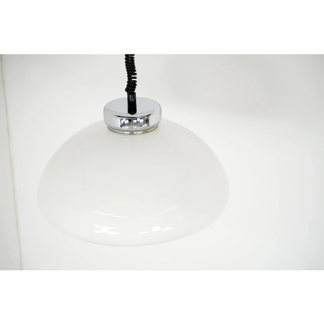 Mid-Century Modern Opal Glass Pendant Light, 1970s For Sale - Image 3 of 12