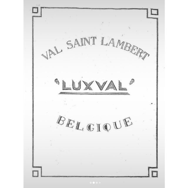 Art Deco Luxval Cheese Dome in Glass from Val Saint Lambert, 1935, Set of 2 For Sale - Image 8 of 10