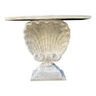 Painted Shell Console Table For Sale