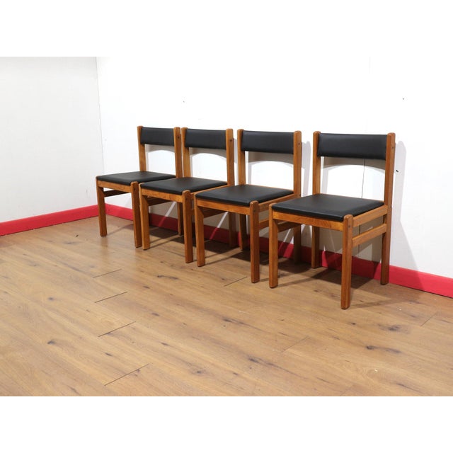 A set of 4 beautiful dining chairs made by Danish furniture maker Gangso Mobler, these Mid Century Modern vintage teak...