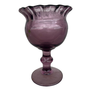 Vintage Purple Glass Goblet by Imperial Ohio Glass Co.