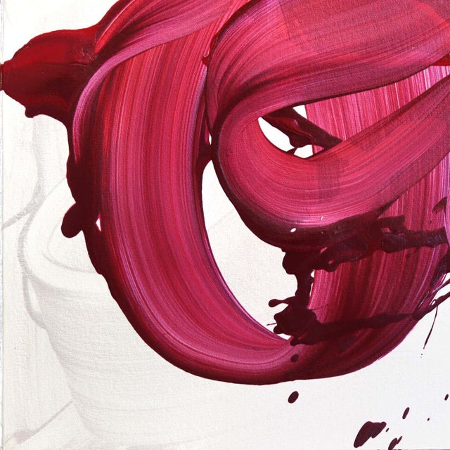 Avp_1519 - Large Original Contemporary Abstract Acrylic Painting on Paper by Alex Voinea For Sale - Image 4 of 7