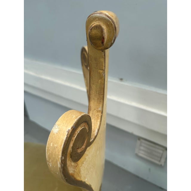 Light Yellow Venetian Rococo Style Painted and Gilded Side Chair For Sale - Image 8 of 15