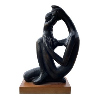 Manuel Carbonell Austin Productions Mother and Child First Kiss Sculpture, 1963 For Sale