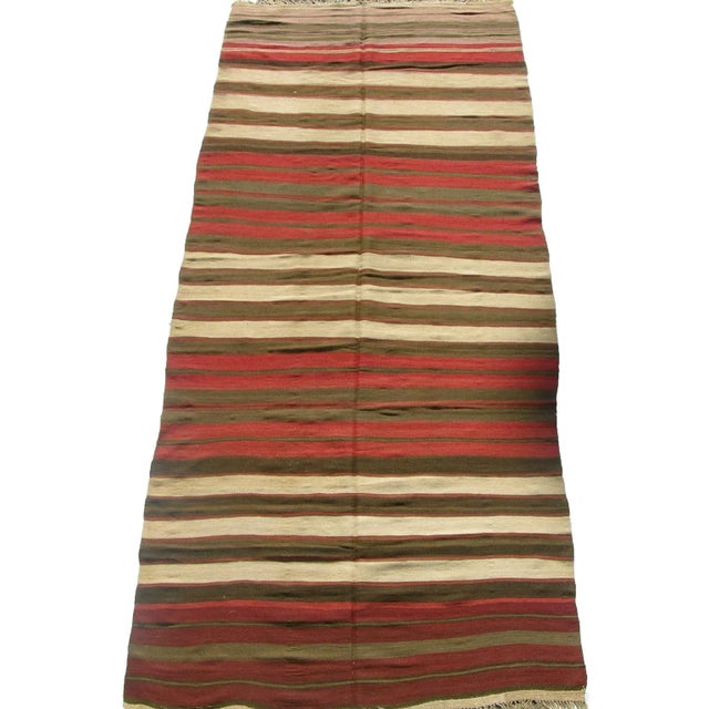 Early 20th Century Early 20th Century Vintage Flat Weave Shahsavand Kilim Rug For Sale - Image 5 of 9