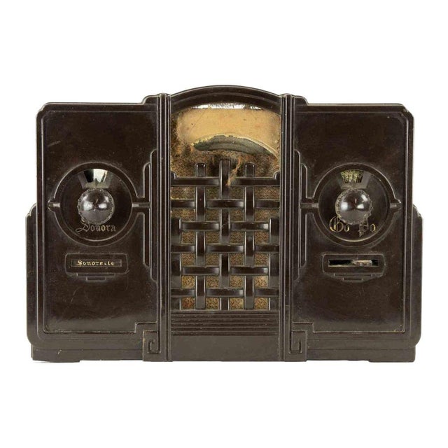 1930s Vintage Sonorette Radio in Resin from Sonora, Italy, 1934 For Sale - Image 5 of 5