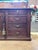 19th Century Primitive Oak Sideboard Cabinet With Drawers & Paneled Storage Doors For Sale - Image 4 of 12
