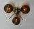 Trifoglio Polished Brass Smoky Globe Flush Mount by Fabio LTD For Sale - Image 6 of 9