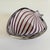 Vintage Italian Murano Art Glass Purple Candy Stripe Dish Bowl For Sale - Image 9 of 10