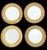 Ceramic 1910s Edwardian Heinrich & Co Selb Bavaria Heavy 22k Gold Encrusted Set 12 Dinner Plates 6304 For Sale - Image 7 of 14