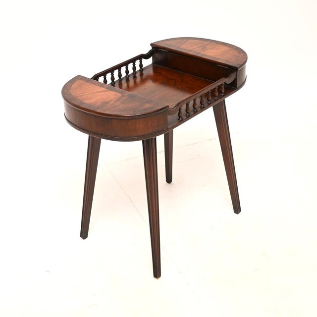 Antique Walnut Side Table, 1920s For Sale - Image 4 of 9