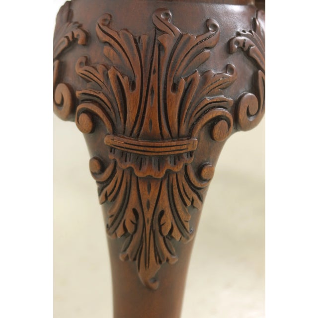 1990s Henkel Harris Ball & Claw Mahogany Coffee Cocktail Table For Sale - Image 5 of 10