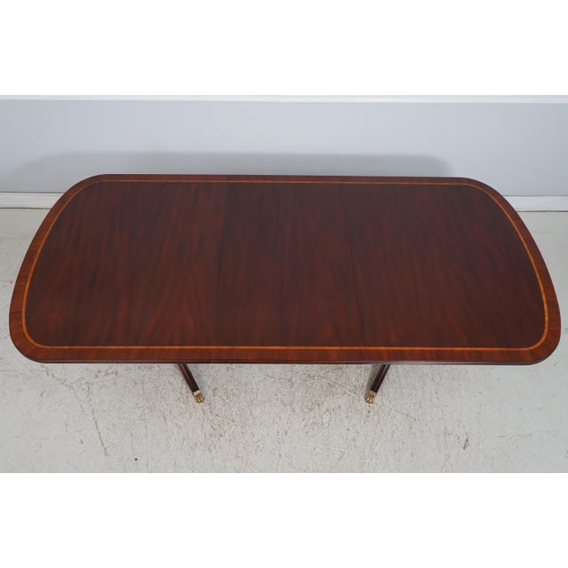 Henkel Harris Mahogany Model 2207 Double Pedestal Dining Table For Sale - Image 13 of 18