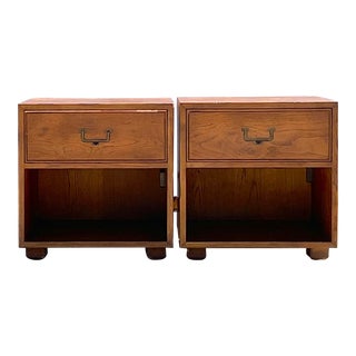 Mid 20th Century Vintage Artefacts Henerdon Wooden Nightstands- a Pair For Sale