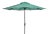 Inside Out Stripe 9 Ft Crank Outdoor Auto Tilt Umbrella in Dark Green & White For Sale