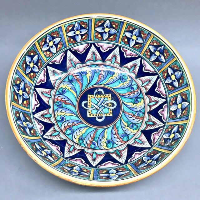 2000 - 2009 Italian Blue Cottura Ceramic Decorative Bowl For Sale - Image 5 of 5