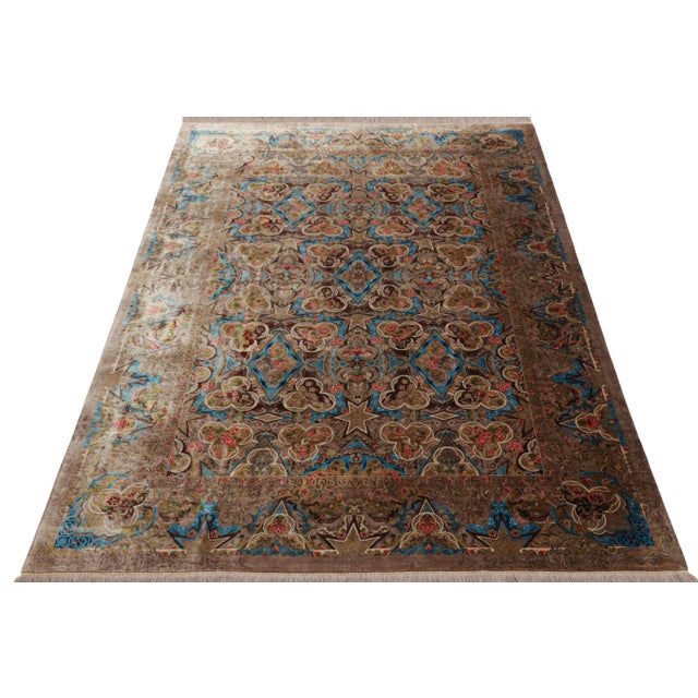 2010s Rug & Kilim’s Modern Classics Rug in Brown With Floral Patterns “As Geshniz” For Sale - Image 5 of 8